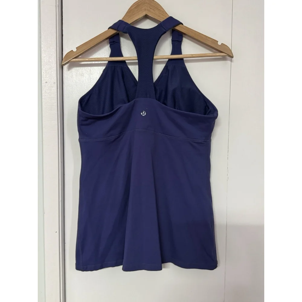 Lululemon Deep Breath Tank Top Purple Racerback Size 12 - Picture 5 of 7